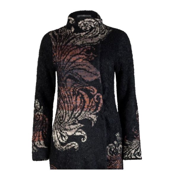 Peruvian Connection Talia Alpaca Blend Cardigan Sweater Coat medium - Picture 3 of 14